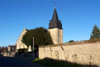 L'glise de Blonville soleil couchant